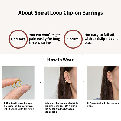 Brass Clip-on Earring Converters Findings KK-D060-01G-1