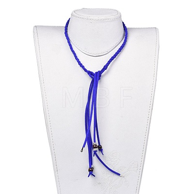 (Jewelry Parties Factory Sale)Adjustable Faux Suede Cord Lariat Necklaces NJEW-JN02538-05-1