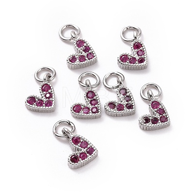 Brass Micro Pave Cubic Zirconia Charms RB-I078-66-M-NR-1