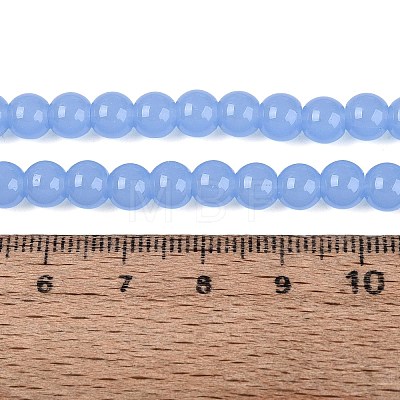 Imitation Jade Glass Beads Strands GLAA-T032-J6mm-08-1