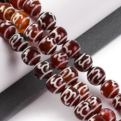 Tibetan Style dZi Beads G-U006-06C-02-1