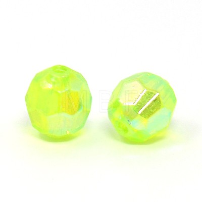 Eco-Friendly Transparent Acrylic Beads TACR-PL642-8mm-35-1