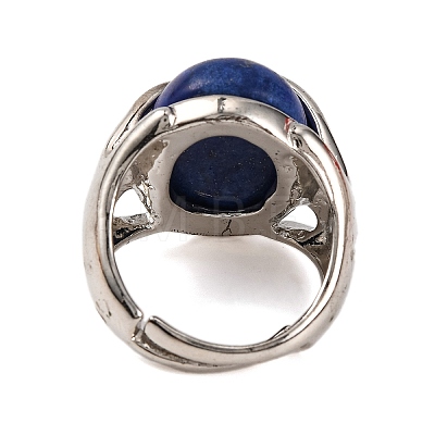 Oval Natural Lapis Lazuli Finger Ring G-Q184-06E-P-1