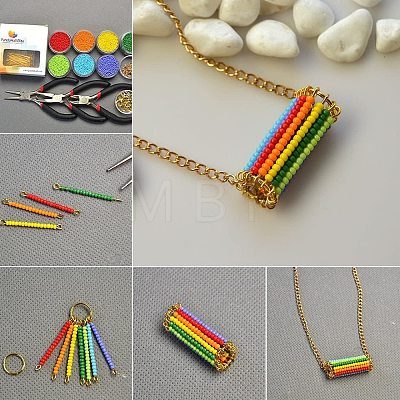 12 Colors Glass Seed Beads SEED-PH0007-03-1