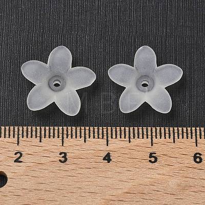Frosted Acrylic Flower Beads PAB1936Y-10-1