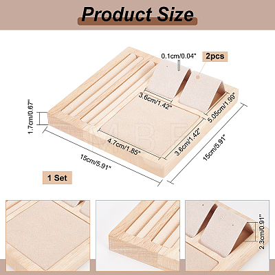 Square Wooden Jewelry Organizer Display Trays EDIS-WH0030-21A-1