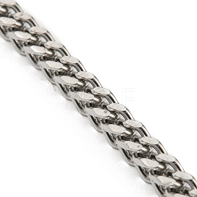 201 Stainless Steel Cuban Link Chain Bracelets STAS-Z056-08P-1
