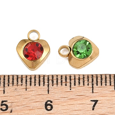 201 Stainless Steel Rhinestone Pendants RB-CBABFDA-15G-1