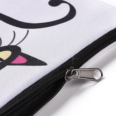 Cute Cat Polyester Zipper Wallets ANIM-PW0002-28B-1