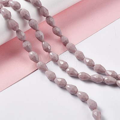 Faceted Glass Beads Strands GLAA-E037-01F-1
