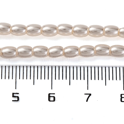 Baking Painted Pearlized Glass Pearl Bead Strands PEAR-H019-01B-01-1