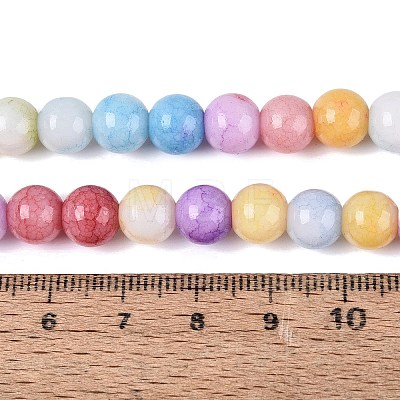 Opaque Ombre Effect Dyed Glass Beads Strands GLAA-Q106-04A-M01-1