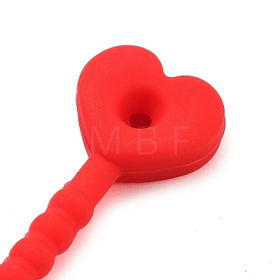 Heart Silicone Cable Ties SIL-T057-01J-1