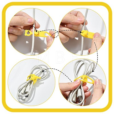 12Pcs Silicone Flexible Cord Organizer FIND-FS0005-33C-1