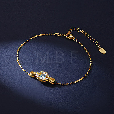 925 Sterling Silver Eye Link Bracelet for Women STER-M116-11G-1