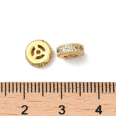 Rack Plating Brass Cubic Zirconia Beads KK-K273-13G-1