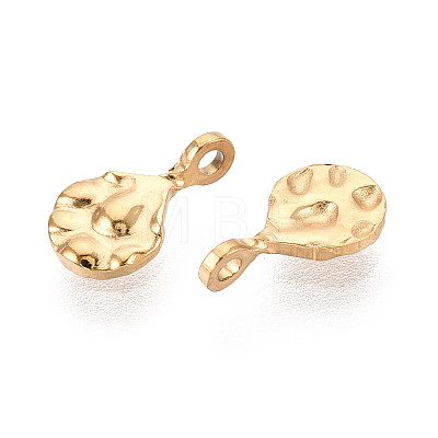 304 Stainless Steel Teardrop Charms X-STAS-T072-39G-1