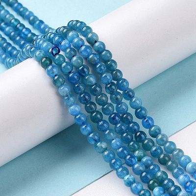 Natural Apatite Beads Strands G-D856-01-4mm-A-1