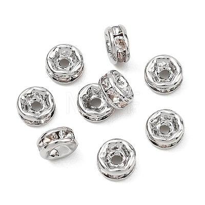 SHEGRACE Brass Micro Pave Clear Cubic Zirconia Spacer Beads XGRQ1U564-307P-1