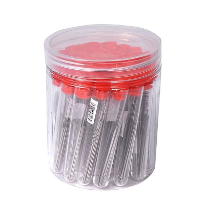 Iron Sewing Needles with Random Color Bottle Caps SENE-PW0002-043-1