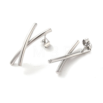 304 Stainless Steel Stud Earrings EJEW-C085-10P-1