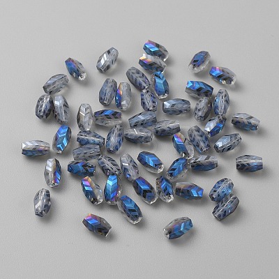 Transparent Electroplate Glass Beads EGLA-TAC0005-01D-1