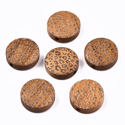 Painted Natural Wood Beads X-WOOD-T021-49A-09-1