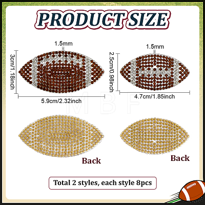 16Pcs 2 Styles Hotfix Rhinestone (Hot Melt Adhesive On The Back) DIY-PH0036-30-1