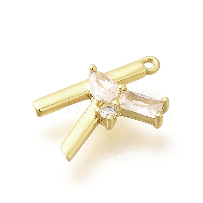 Brass Micro Pave Cubic Zirconia Pendants LS-KK-M310-01G-11-1