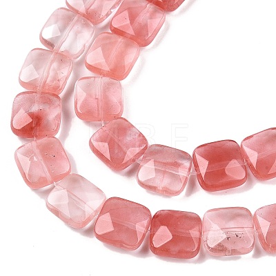 Cherry Quartz Glass Beads Strands G-T138-156-1