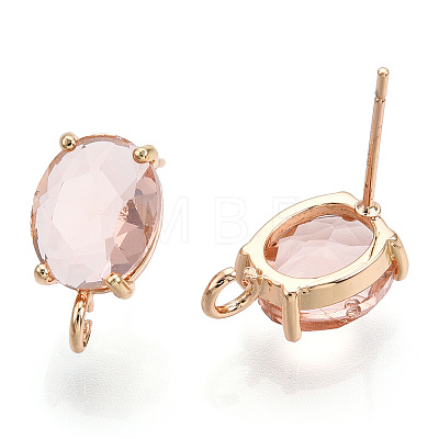 Brass Stud Earring Findings KK-S364-163H-1