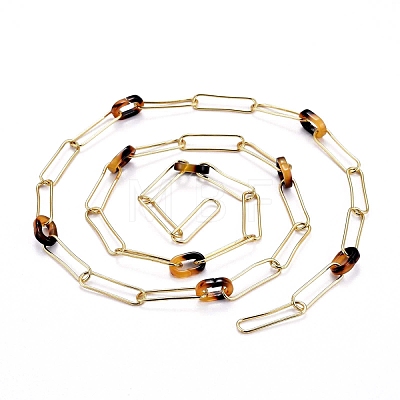 Handmade Brass Paperclip Chains CHC-H102-09G-1