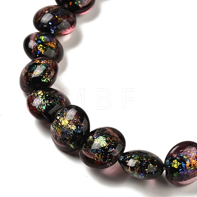 Handmade Dichroic Foil Glass Beads Strands DICH-U001-11D-1