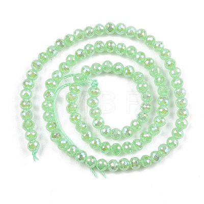 Electroplate Glass Beads Strands EGLA-B013-01A-AB02-1