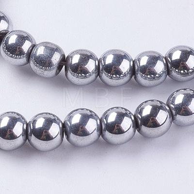 Synthetic Magnetic Hematite Beads Strands G-H1097-1-1