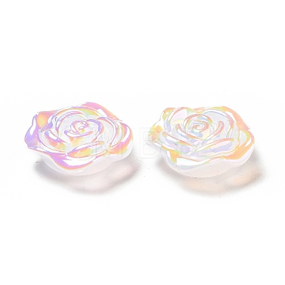 Opaque Acrylic Flower Cabochons MACR-C009-09-1