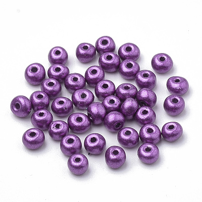 6/0 Baking Paint Glass Seed Beads SEED-Q025-4mm-N16-1