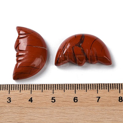 Natural Red Jasper Carved Healing Moon with Human Face Figurines G-B062-06C-1