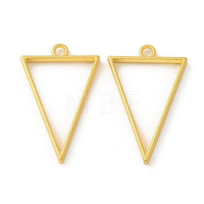 Rack Plating Alloy Triangle Open Back Bezel Pendants PALLOY-S047-09E-FF-1