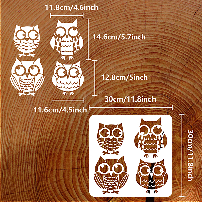 PET Hollow Out Drawing Painting Stencils DIY-WH0391-0244-1