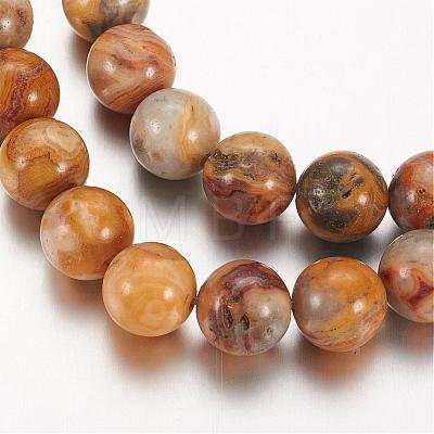 Natural Crazy Agate Round Bead Strands G-M272-03-8mm-1