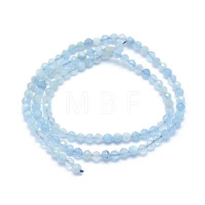 Natural Aquamarine Beads Strands G-E411-19B-3mm-1