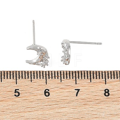 SHEGRACE Brass Micro Pave Cubic Zirconia Stud Earrings XGRQ4N777-703P-1