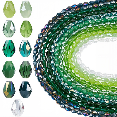 11 Strands 11 Colors Mixed Styles Glass Beads Strands EGLA-SC0001-69B-1