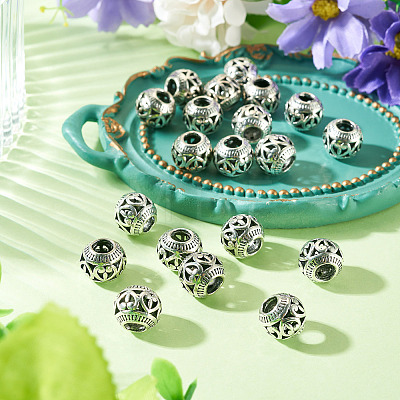 20Pcs Tibetan Style European Beads MPDL-TADJ0001-01-1