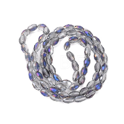 Electroplate Glass Beads Strands X-EGLA-J013-4x6mm-H04-1