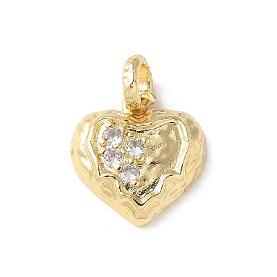 Brass Micro Pave Cubic Zirconia Pendants KK-P290-44A-G-1