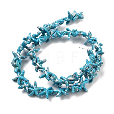 Synthetic Turquoise Dyed Beads Strands G-P507-04O-1