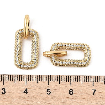 Brass Micro Pave Cubic Zirconia Pendants KK-P300-02G-1