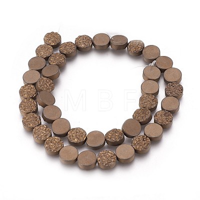 Electroplated Non-magnetic Synthetic Hematite Beads Strands G-P392-X-1